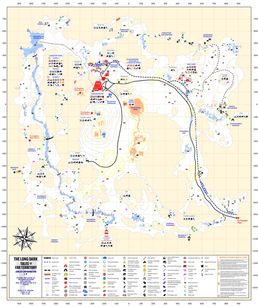 Detailed community region map for The Long Dark