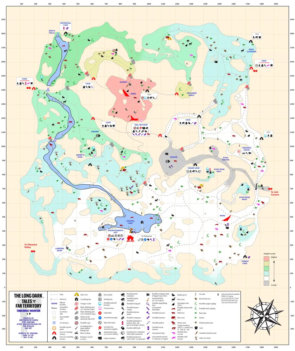 Detailed community region map for The Long Dark