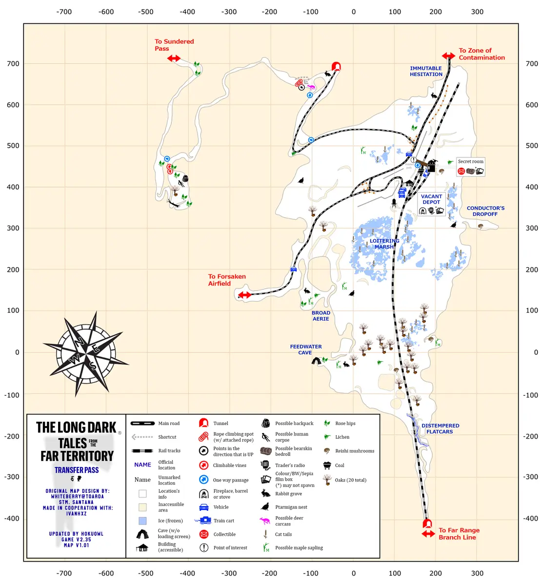 Detailed community region map for The Long Dark