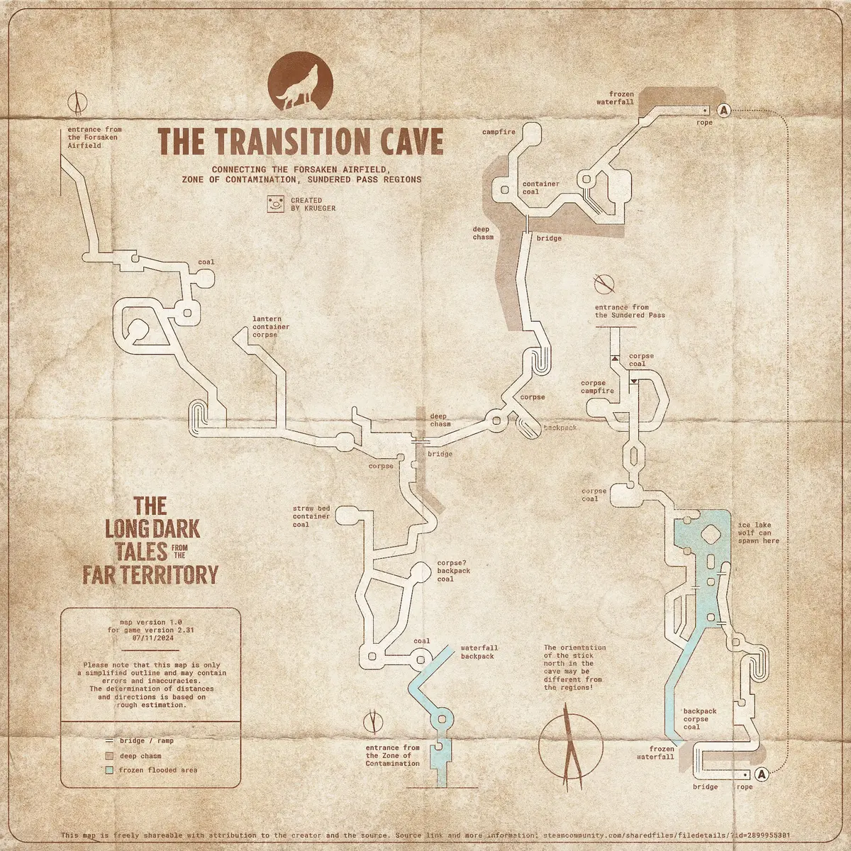 Detailed community region map for The Long Dark