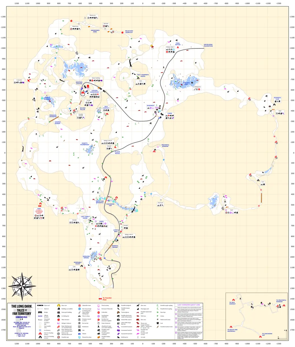 Detailed community region map for The Long Dark