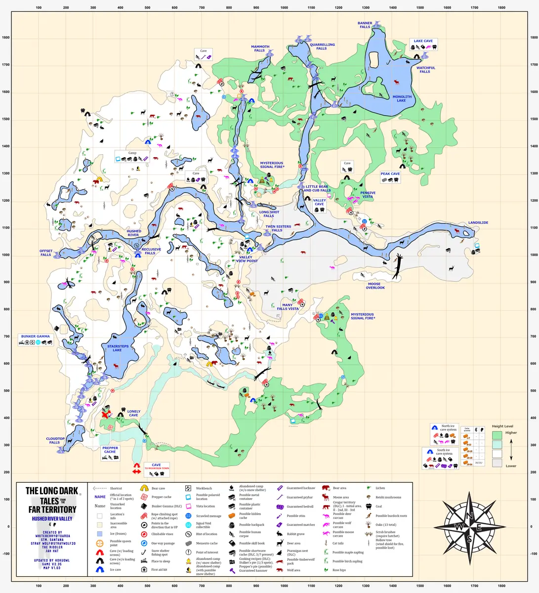 Detailed community region map for The Long Dark