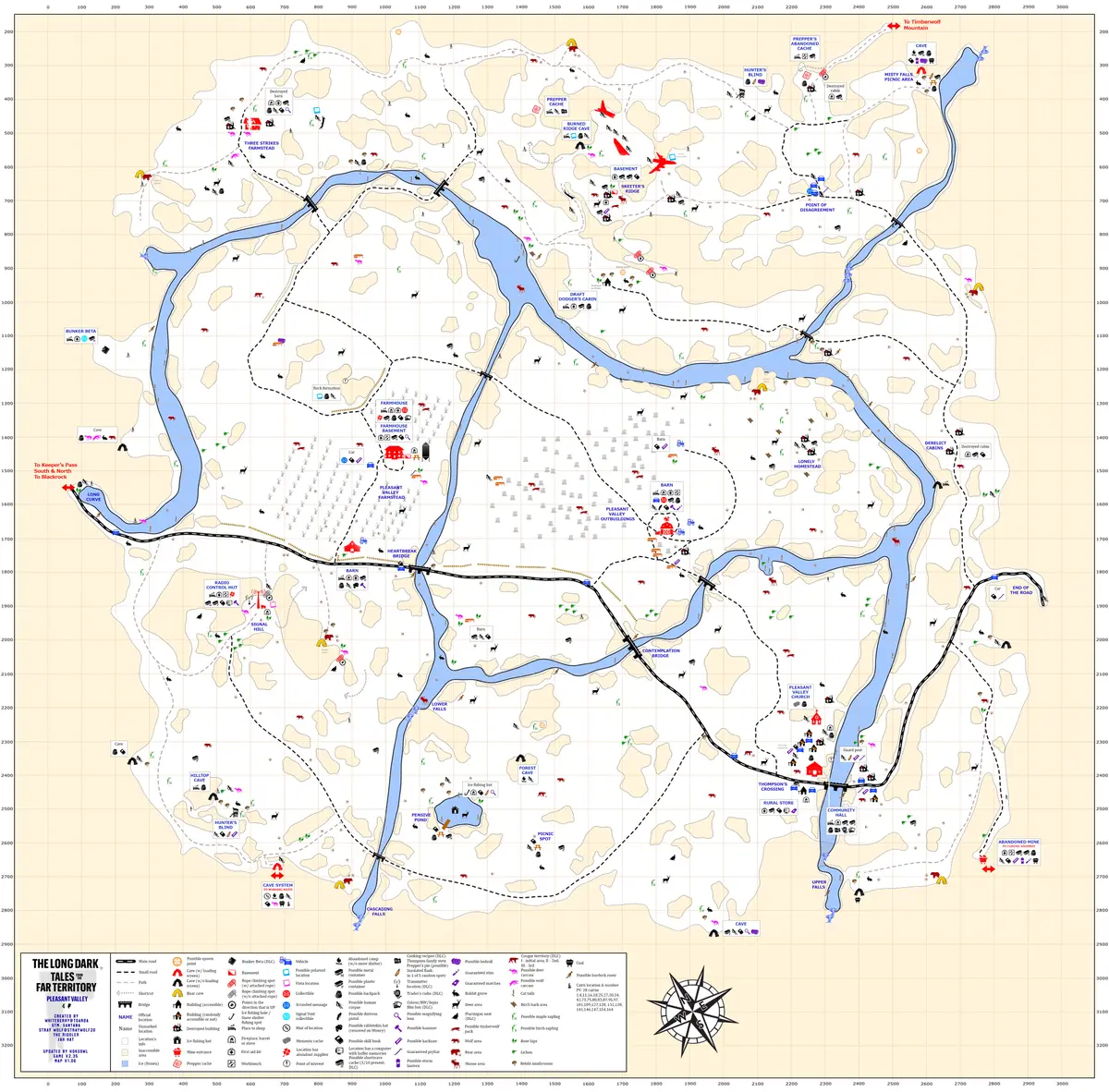 Detailed community region map for The Long Dark