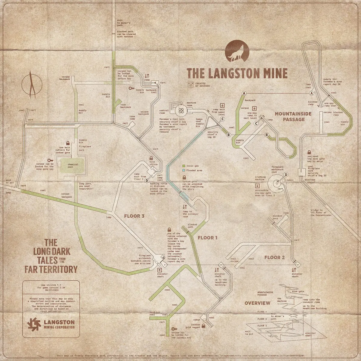 Detailed community region map for The Long Dark