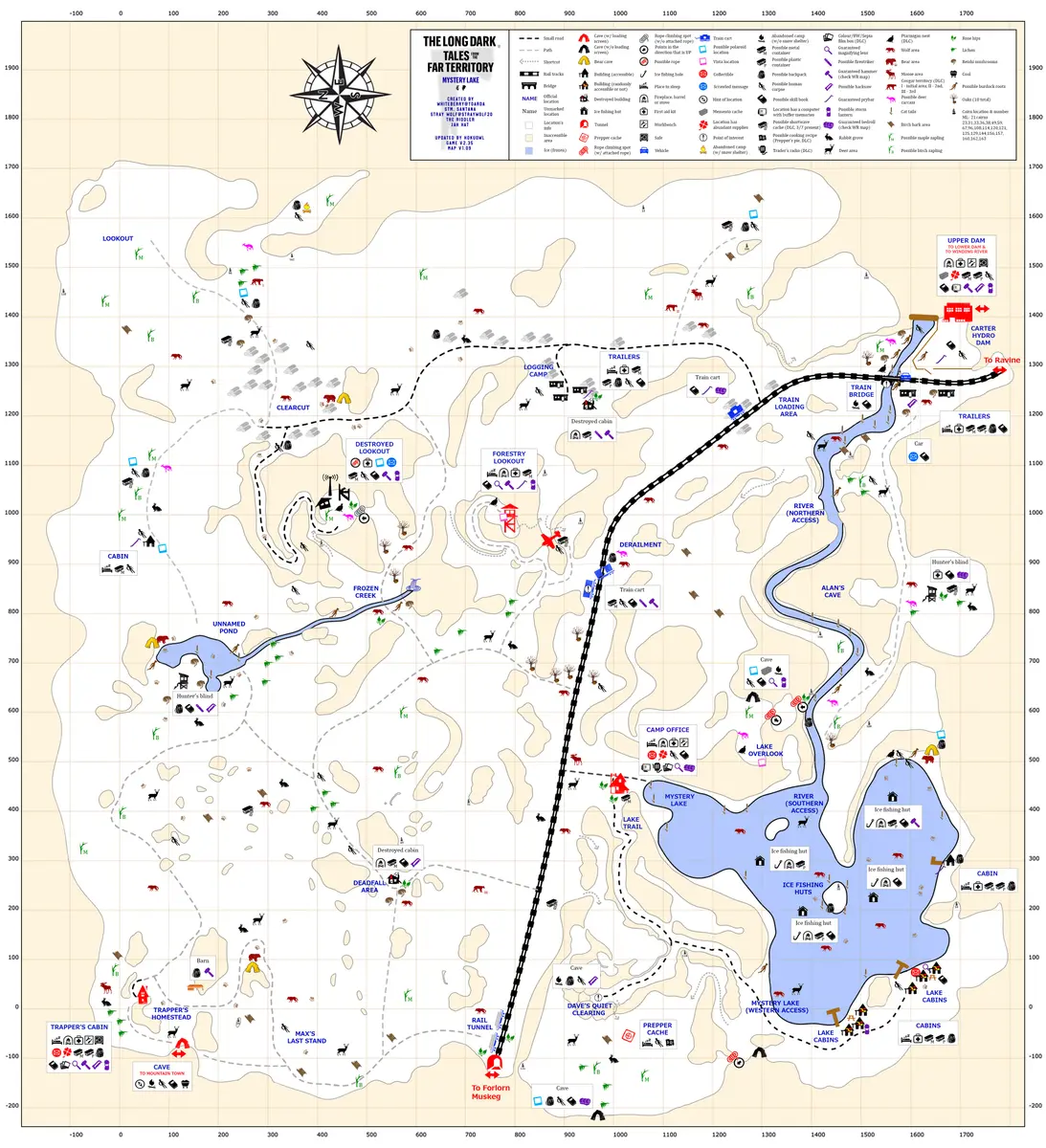 Detailed community region map for The Long Dark