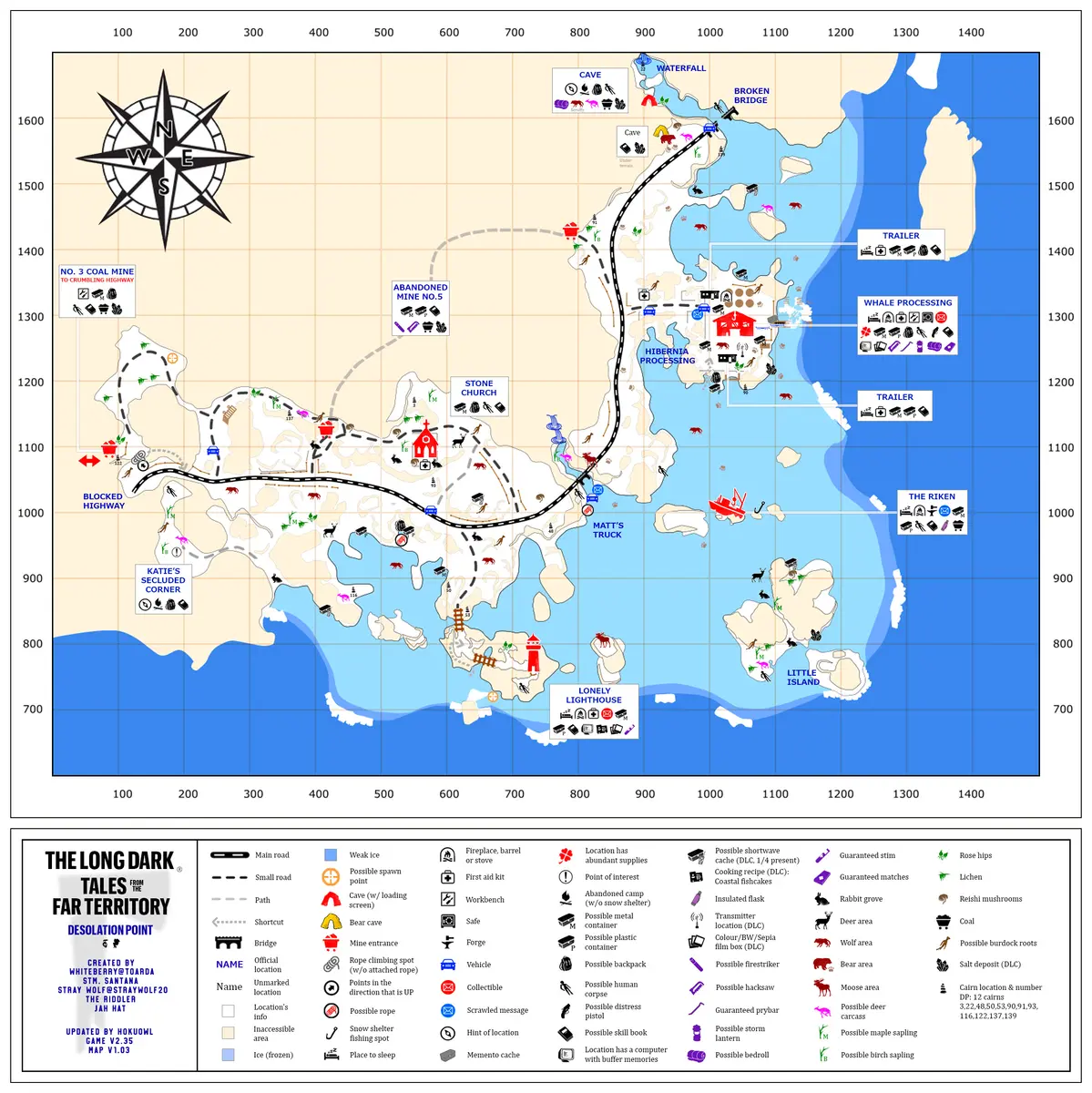 Detailed community region map for The Long Dark