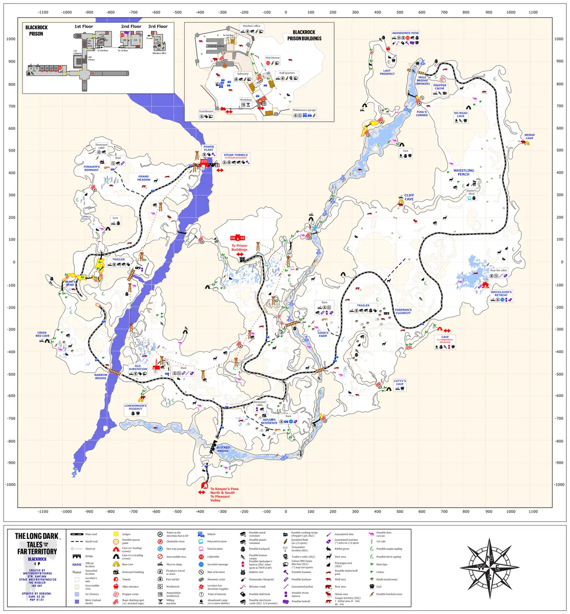 Detailed community region map for The Long Dark