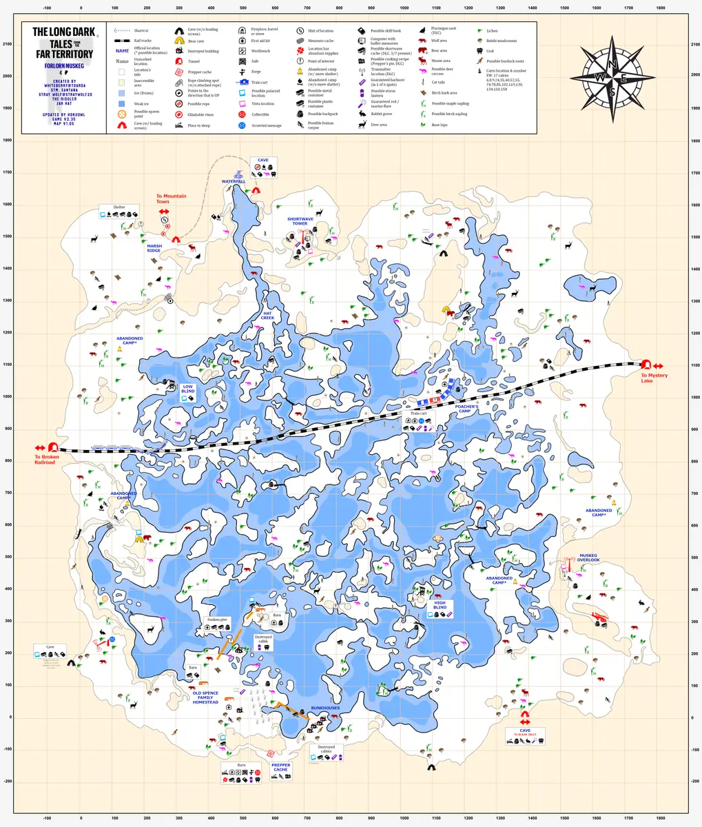 Detailed community region map for The Long Dark