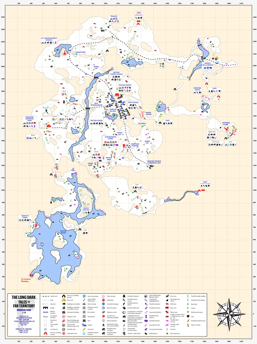 Detailed community region map for The Long Dark