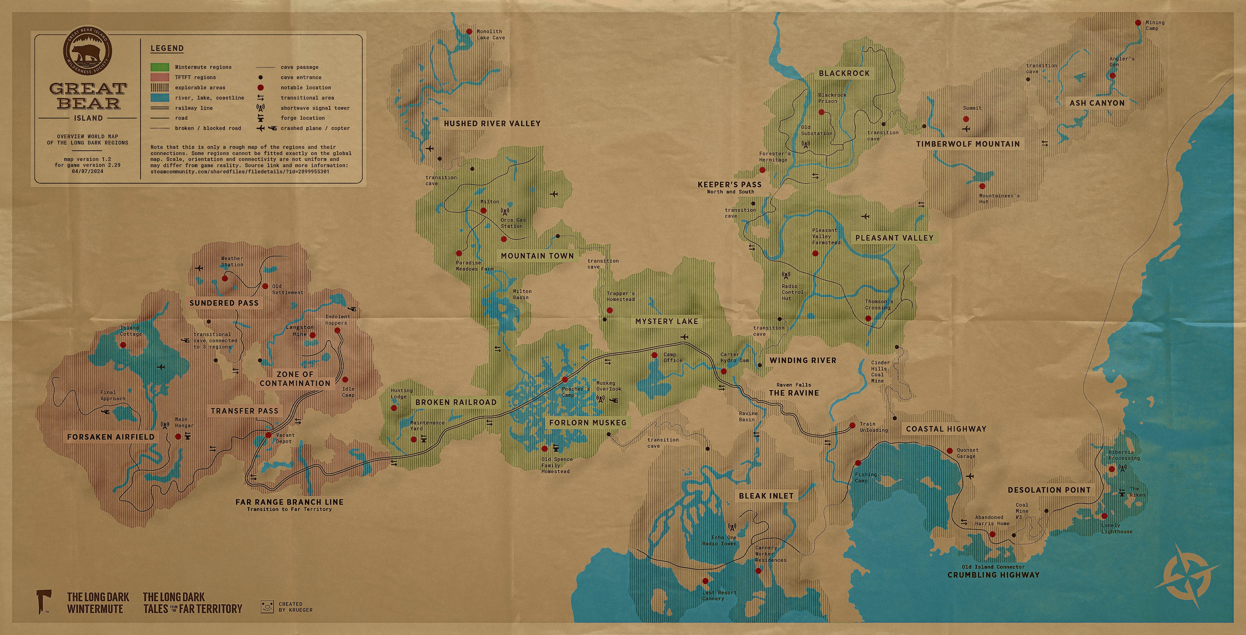 Detailed community region map for The Long Dark